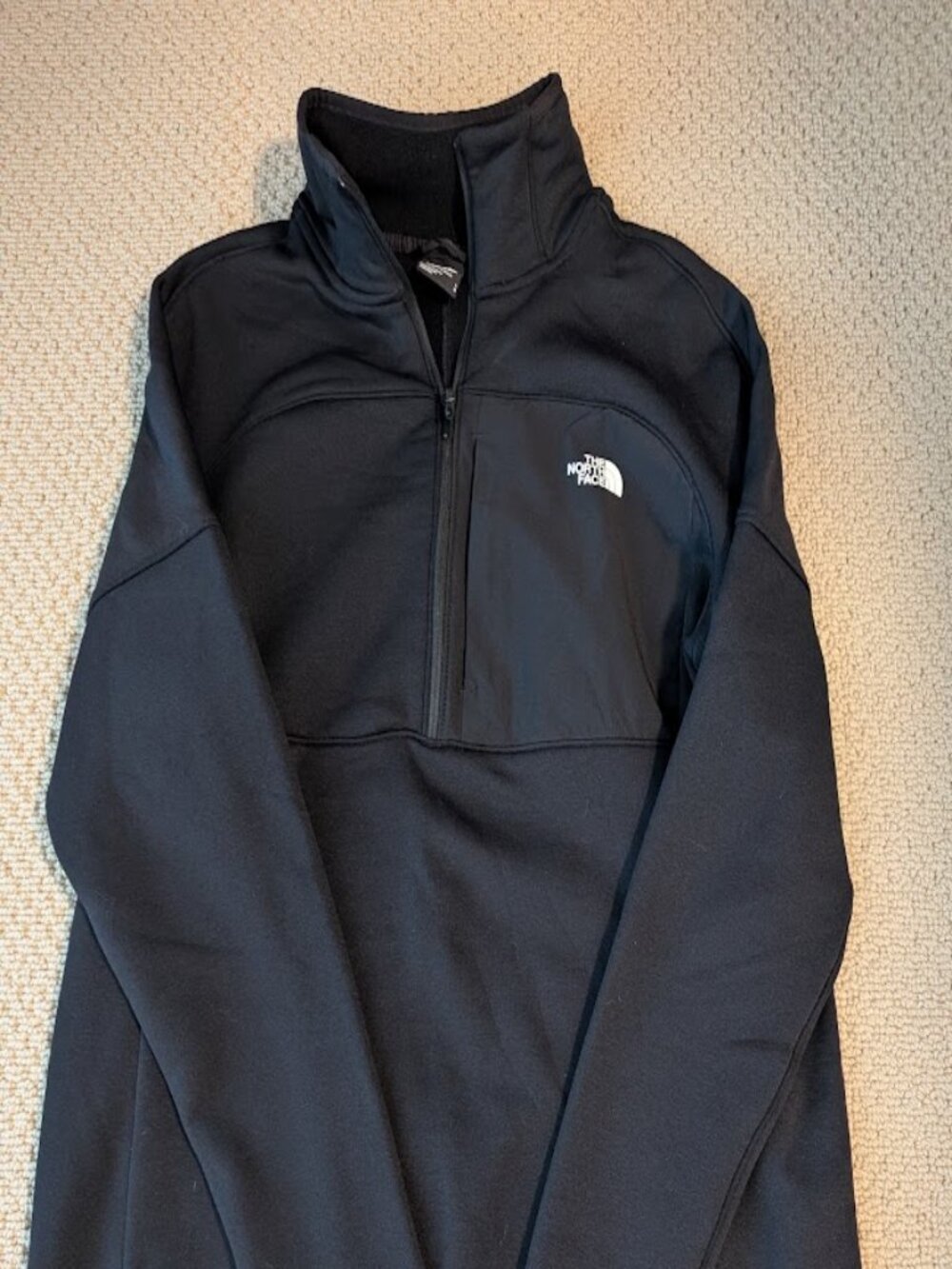 North Face Women's Large Fleece Pullover with 1/4 zip and chest kangaroo pocket